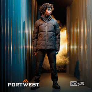 Куртка KX306BKR Portwest, утепленная, Insulated, черная/серая. Photo 3